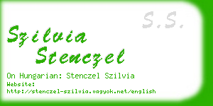 szilvia stenczel business card